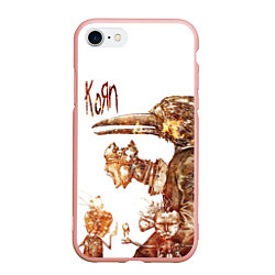 Чехол iPhone 7/8 матовый Untitled - Korn, цвет: 3D-светло-розовый