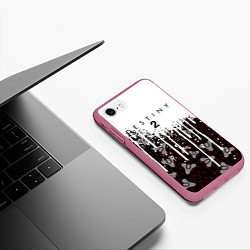 Чехол iPhone 7/8 матовый Destiny Подтеки красок, цвет: 3D-малиновый — фото 2
