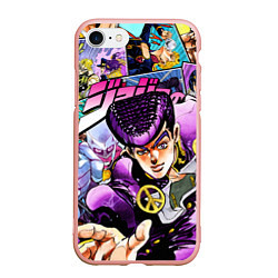 Чехол iPhone 7/8 матовый JoJos Bizarre Adventure: Josuke, цвет: 3D-светло-розовый