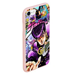 Чехол iPhone 7/8 матовый JoJos Bizarre Adventure: Josuke, цвет: 3D-светло-розовый — фото 2