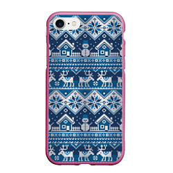 Чехол iPhone 7/8 матовый Christmas Pattern