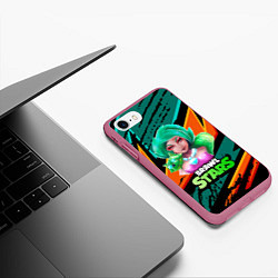 Чехол iPhone 7/8 матовый Lola Brawl Stars, цвет: 3D-малиновый — фото 2