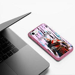 Чехол iPhone 7/8 матовый God of War Бог войны, цвет: 3D-малиновый — фото 2