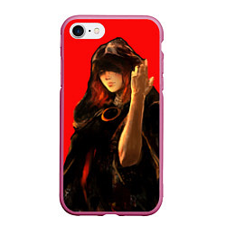 Чехол iPhone 7/8 матовый ELden ring девушка, цвет: 3D-малиновый