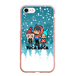 Чехол iPhone 7/8 матовый Новогодний Toca Boca