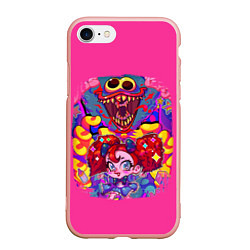 Чехол iPhone 7/8 матовый POPPY PLAYTIME - ИГРА ПОППИ ПЛЕЙТАЙМ ПЕРСОНАЖИ, цвет: 3D-светло-розовый
