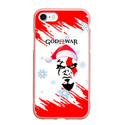Чехол iPhone 7/8 матовый Новогодний God of War