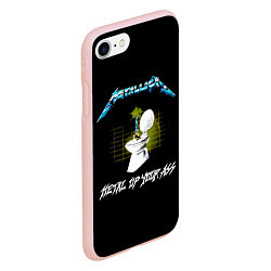 Чехол iPhone 7/8 матовый Kill Em All - Metallica, цвет: 3D-светло-розовый — фото 2