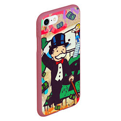 Чехол iPhone 7/8 матовый Alec Monopoly ART, цвет: 3D-малиновый — фото 2