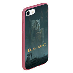 Чехол iPhone 7/8 матовый Elden ring - Владыка на троне, цвет: 3D-малиновый — фото 2