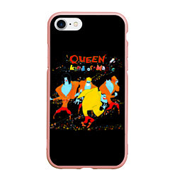 Чехол iPhone 7/8 матовый A Kind of Magic - Queen, цвет: 3D-светло-розовый