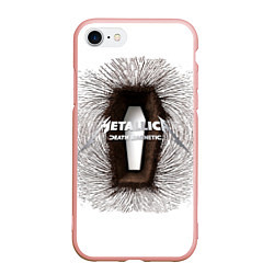 Чехол iPhone 7/8 матовый Death Magnetic - Metallica, цвет: 3D-светло-розовый