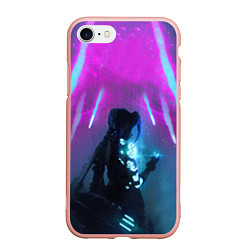 Чехол iPhone 7/8 матовый LEAGUE OF LEGENDS, ДЖИНКС, цвет: 3D-светло-розовый