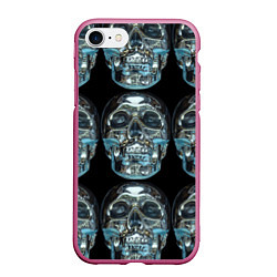 Чехол iPhone 7/8 матовый Skulls pattern 2028