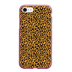 Чехол iPhone 7/8 матовый Леопард Leopard, цвет: 3D-малиновый