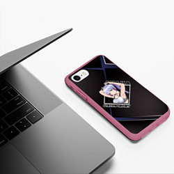 Чехол iPhone 7/8 матовый Аяка Камисато Ayaka Kamisato, Genshin Impact, цвет: 3D-малиновый — фото 2