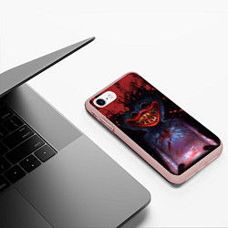 Чехол iPhone 7/8 матовый Blood Poppy Playtime, цвет: 3D-светло-розовый — фото 2