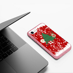 Чехол iPhone 7/8 матовый Новогоднее настроение Santa, цвет: 3D-баблгам — фото 2