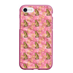 Чехол iPhone 7/8 матовый Золотой тигр GOLD TIGER, цвет: 3D-малиновый