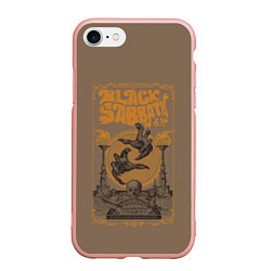 Чехол iPhone 7/8 матовый Black Sabbat Tour, цвет: 3D-светло-розовый