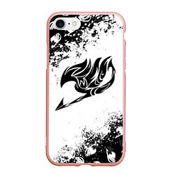 Чехол iPhone 7/8 матовый ХВОСТ ФЕИ ЧЁРНЫЙ СИМВОЛ FAIRY TAIL BLACK