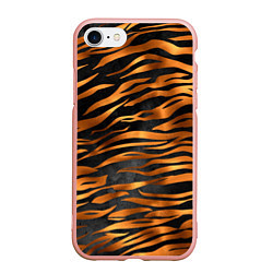 Чехол iPhone 7/8 матовый В шкуре тигра, цвет: 3D-светло-розовый