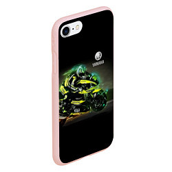 Чехол iPhone 7/8 матовый YAMAHA - famous racing team!, цвет: 3D-светло-розовый — фото 2