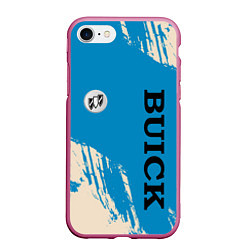 Чехол iPhone 7/8 матовый Buick Logo emblem, цвет: 3D-малиновый
