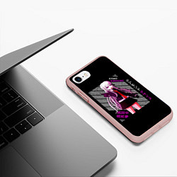 Чехол iPhone 7/8 матовый Кёко Киригири - Danganronpa, цвет: 3D-светло-розовый — фото 2