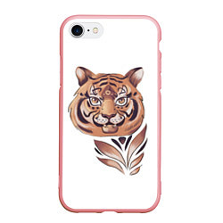 Чехол iPhone 7/8 матовый Тигр, принт, цвет: 3D-баблгам