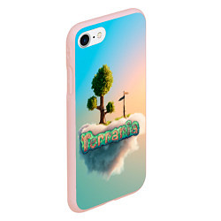 Чехол iPhone 7/8 матовый Облако в Террарии, цвет: 3D-светло-розовый — фото 2