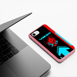 Чехол iPhone 7/8 матовый Cyberpunk 2077 киберпанк 2077 самураи, цвет: 3D-баблгам — фото 2