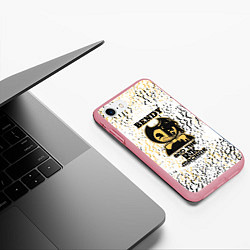 Чехол iPhone 7/8 матовый Бенди и чернильная машина, цвет: 3D-баблгам — фото 2
