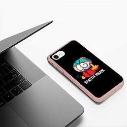 Чехол iPhone 7/8 матовый Южный парк Эрик South Park, цвет: 3D-светло-розовый — фото 2