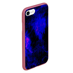 Чехол iPhone 7/8 матовый Purple Tie-Dye, цвет: 3D-малиновый — фото 2