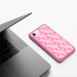 Чехол iPhone 7/8 матовый Гендерный Женский Знак Венеры, цвет: 3D-малиновый — фото 2