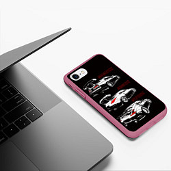 Чехол iPhone 7/8 матовый NISSAN 300 ZX 350Z 370Z JDM STYLE, цвет: 3D-малиновый — фото 2