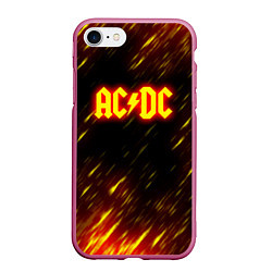 Чехол iPhone 7/8 матовый ACDC Neon, цвет: 3D-малиновый