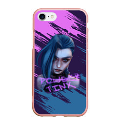 Чехол iPhone 7/8 матовый ARCANE League Of Legends JINX, цвет: 3D-светло-розовый