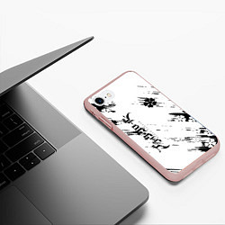 Чехол iPhone 7/8 матовый Чёрный клевер black clover,, цвет: 3D-светло-розовый — фото 2