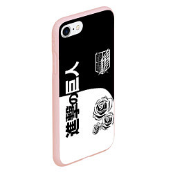 Чехол iPhone 7/8 матовый Розы Атака Титанов, цвет: 3D-светло-розовый — фото 2