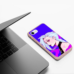 Чехол iPhone 7/8 матовый League Of Legends Jinx неон, цвет: 3D-светло-розовый — фото 2