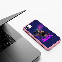 Чехол iPhone 7/8 матовый League Of Legends Arcane JINX BOOM, цвет: 3D-баблгам — фото 2