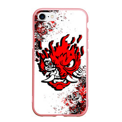 Чехол iPhone 7/8 матовый SAMURAI CYBERPUNK 2077 RED LOGO, цвет: 3D-баблгам