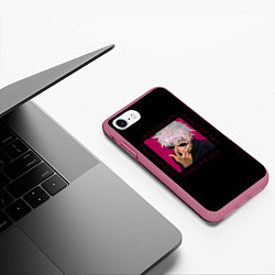 Чехол iPhone 7/8 матовый Сатору Satoru, цвет: 3D-малиновый — фото 2