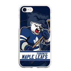 Чехол iPhone 7/8 матовый Торонто Мейпл Лифс, Toronto Maple Leafs Маскот