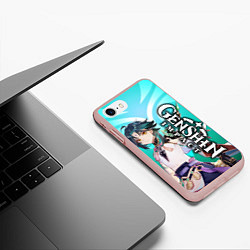 Чехол iPhone 7/8 матовый СЯО АДЕПТ XIAO ГЕНШИН, цвет: 3D-светло-розовый — фото 2