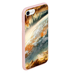 Чехол iPhone 7/8 матовый Песчаный Космос, цвет: 3D-светло-розовый — фото 2