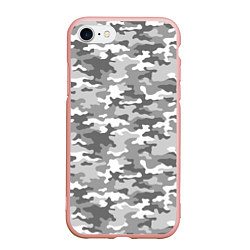 Чехол iPhone 7/8 матовый Серый Военный Камуфляж