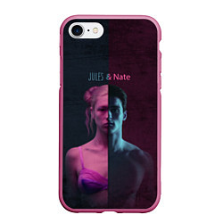 Чехол iPhone 7/8 матовый Jules & Nate, цвет: 3D-малиновый